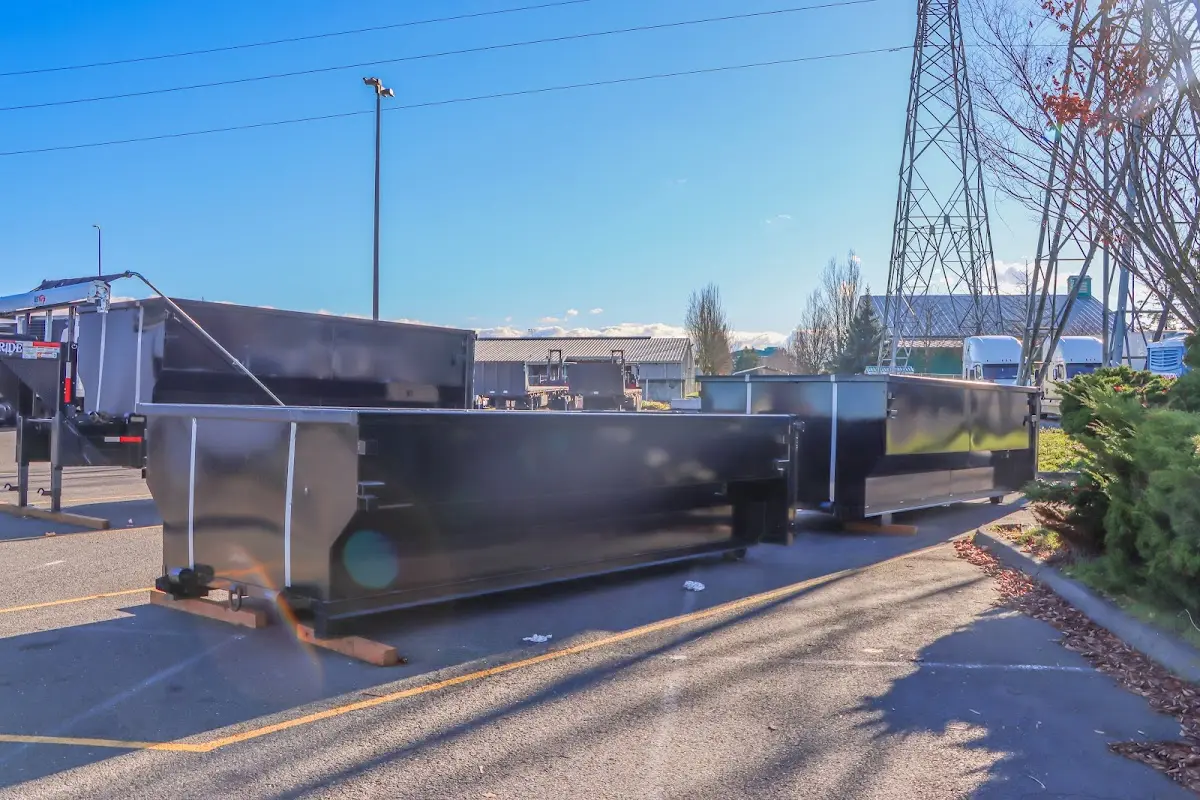Roll-off dumpster ready for waste disposal at job site for 20 Yard Dumpster Rental in Middlesex